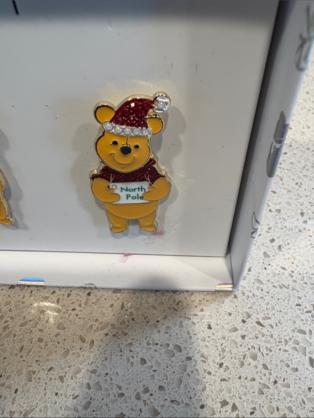 Disney Baublebar NIB Winnie the Pooh North Pole Stud Earrings - Yellow & Red - Picture 2 of 5